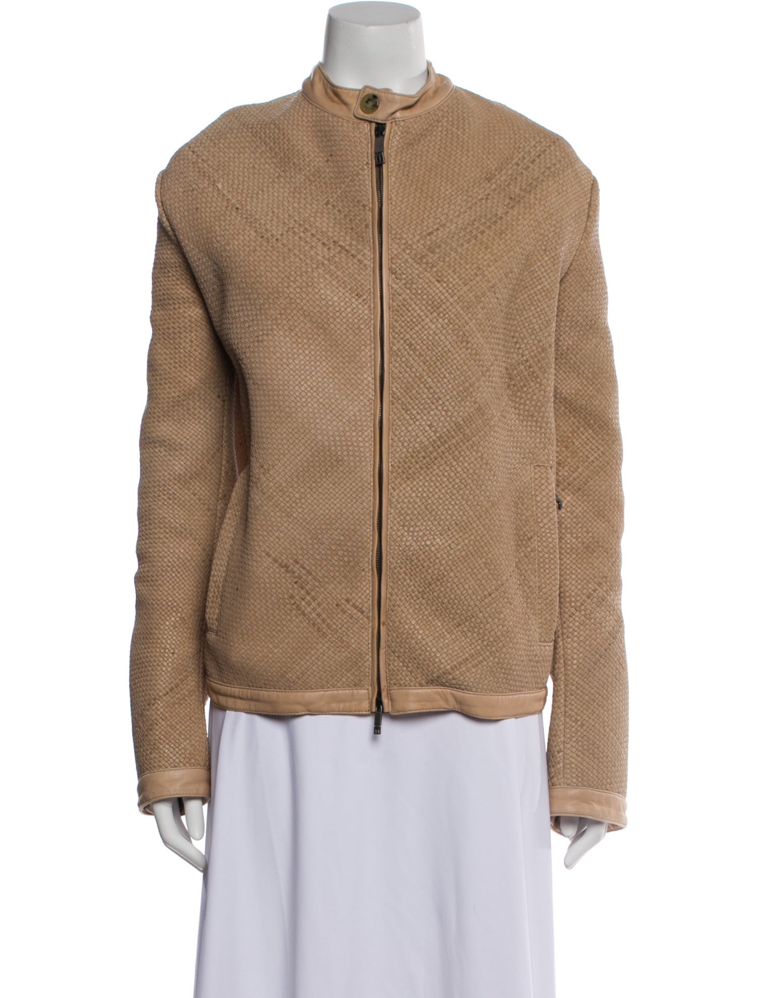 Etro Leather Faux Fur Jacket