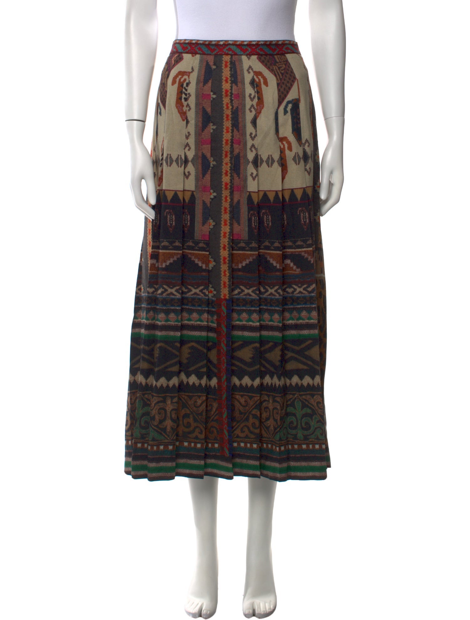 Etro Wool Midi Length Skirt