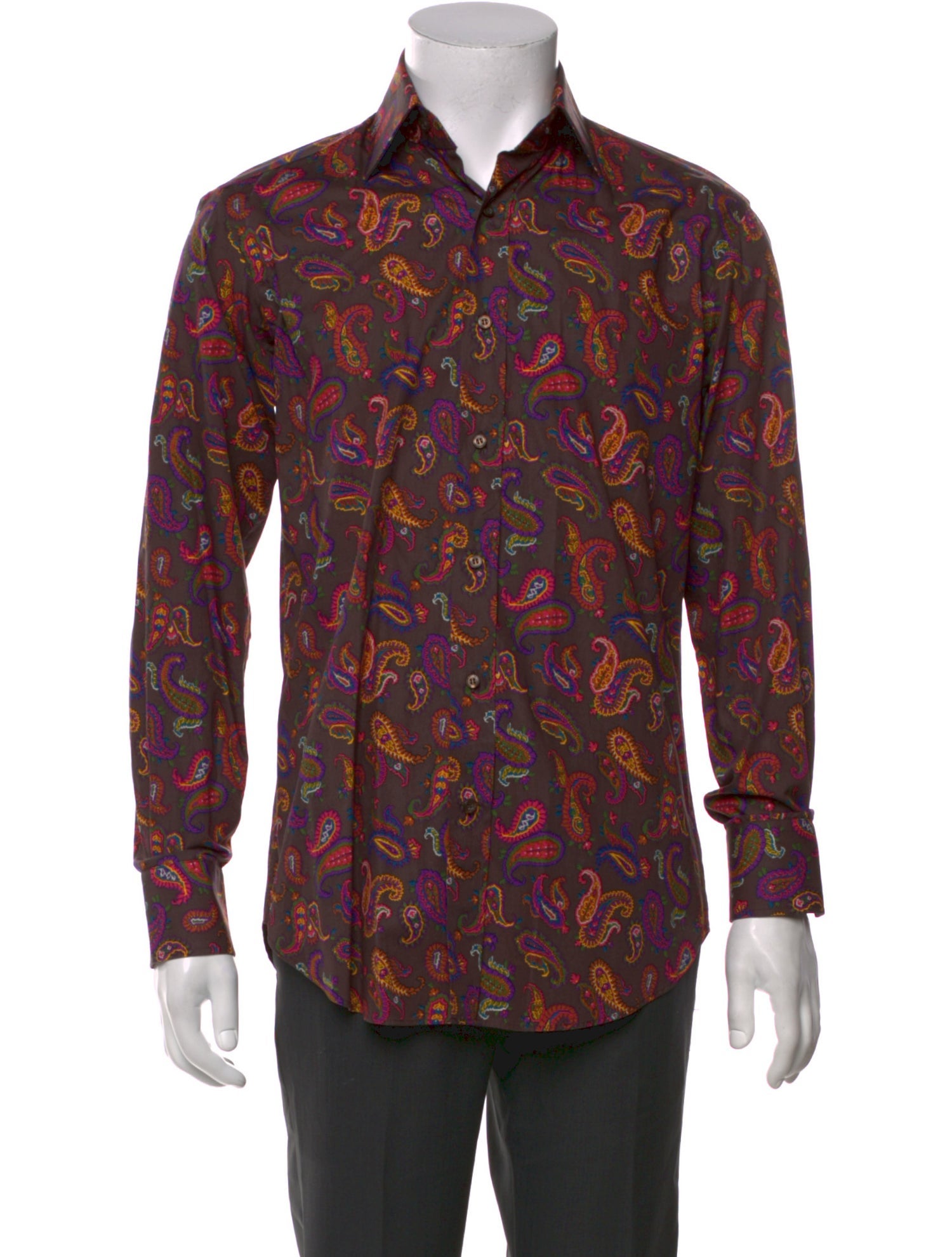 Etro Paisley Print Long Sleeve Dress Shirt