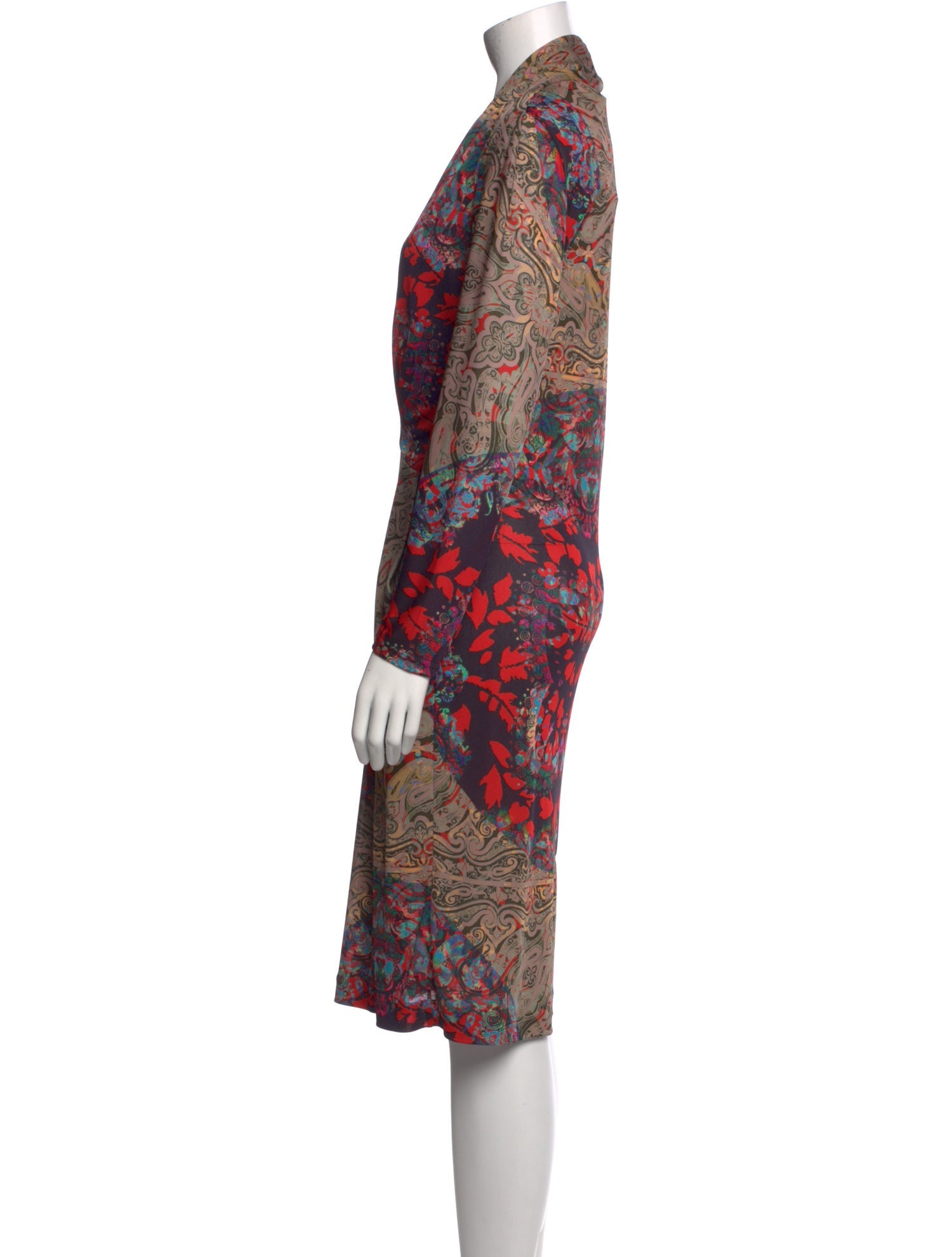 Etro Floral Print Knee-Length Dress