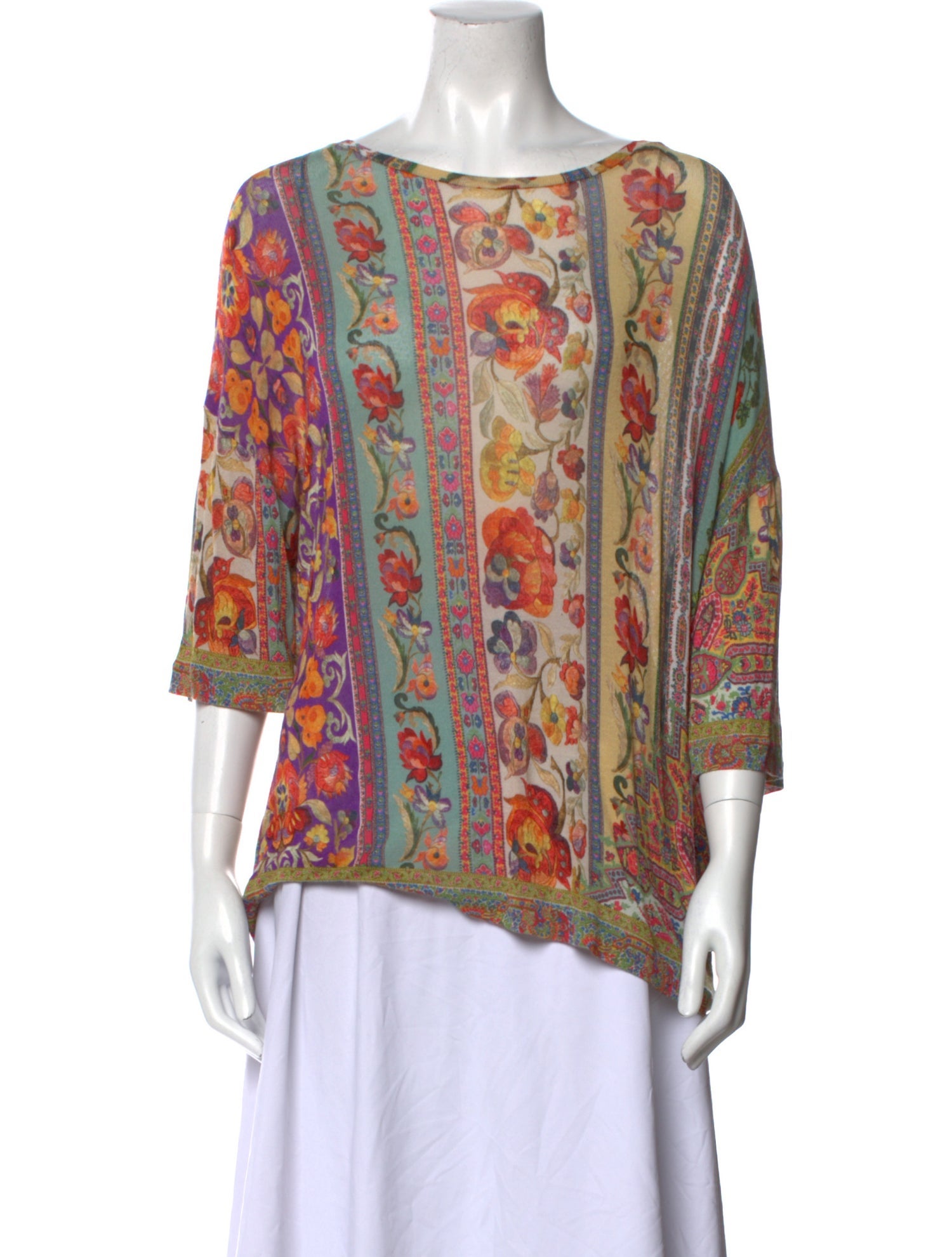 Etro Printed Scoop Neck Blouse
