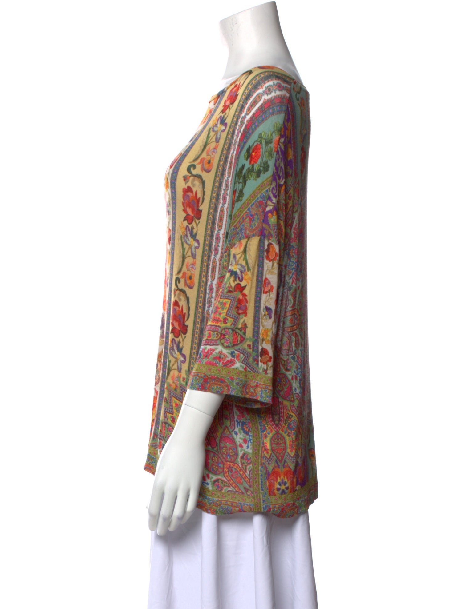 Etro Printed Scoop Neck Blouse