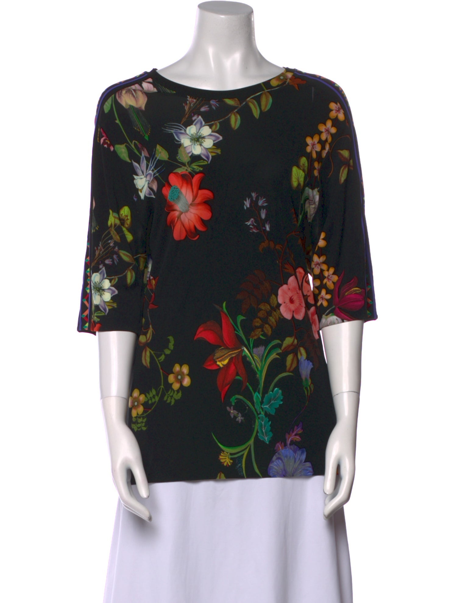 Etro Floral Print Scoop Neck Blouse