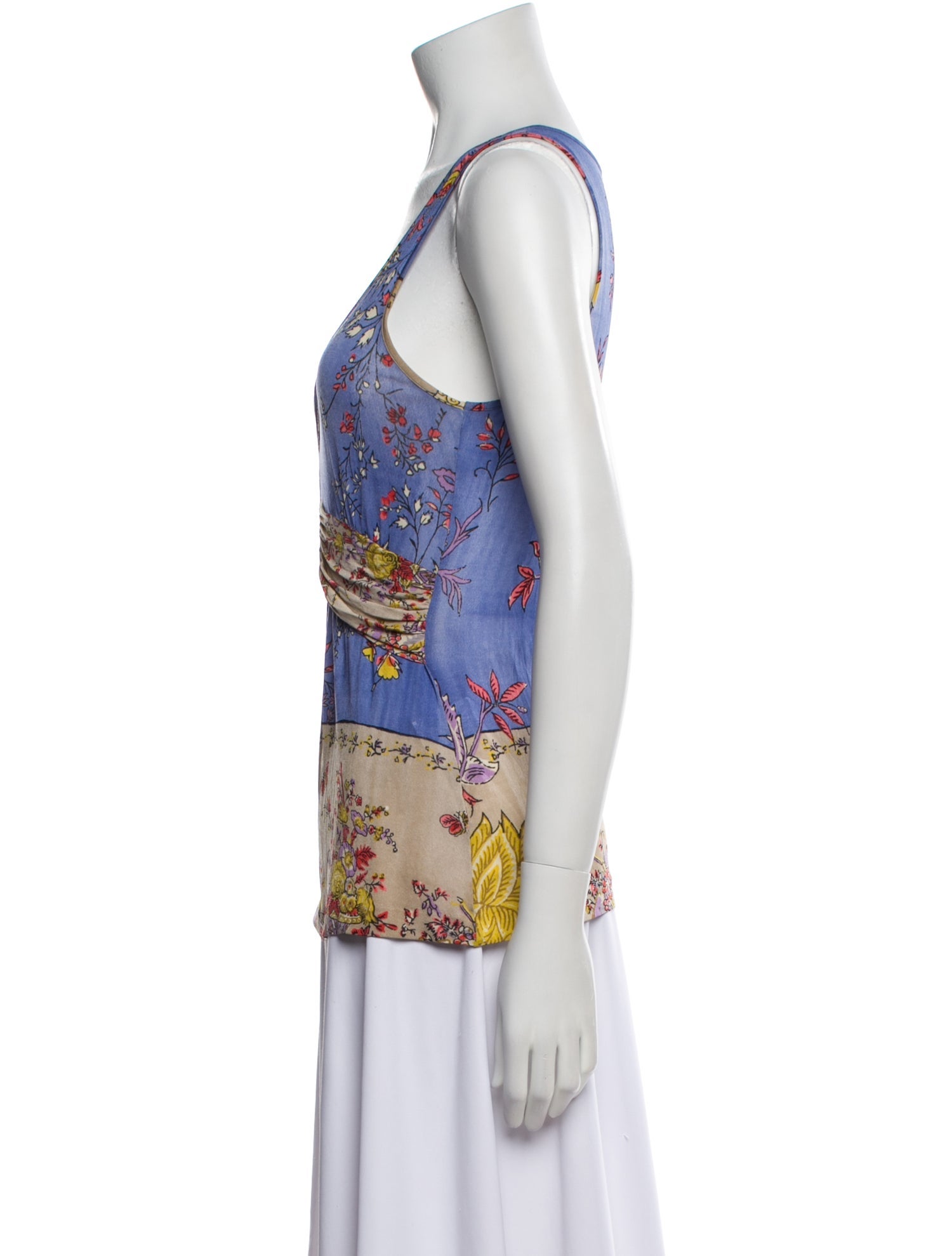 Etro Printed V-Neck Top