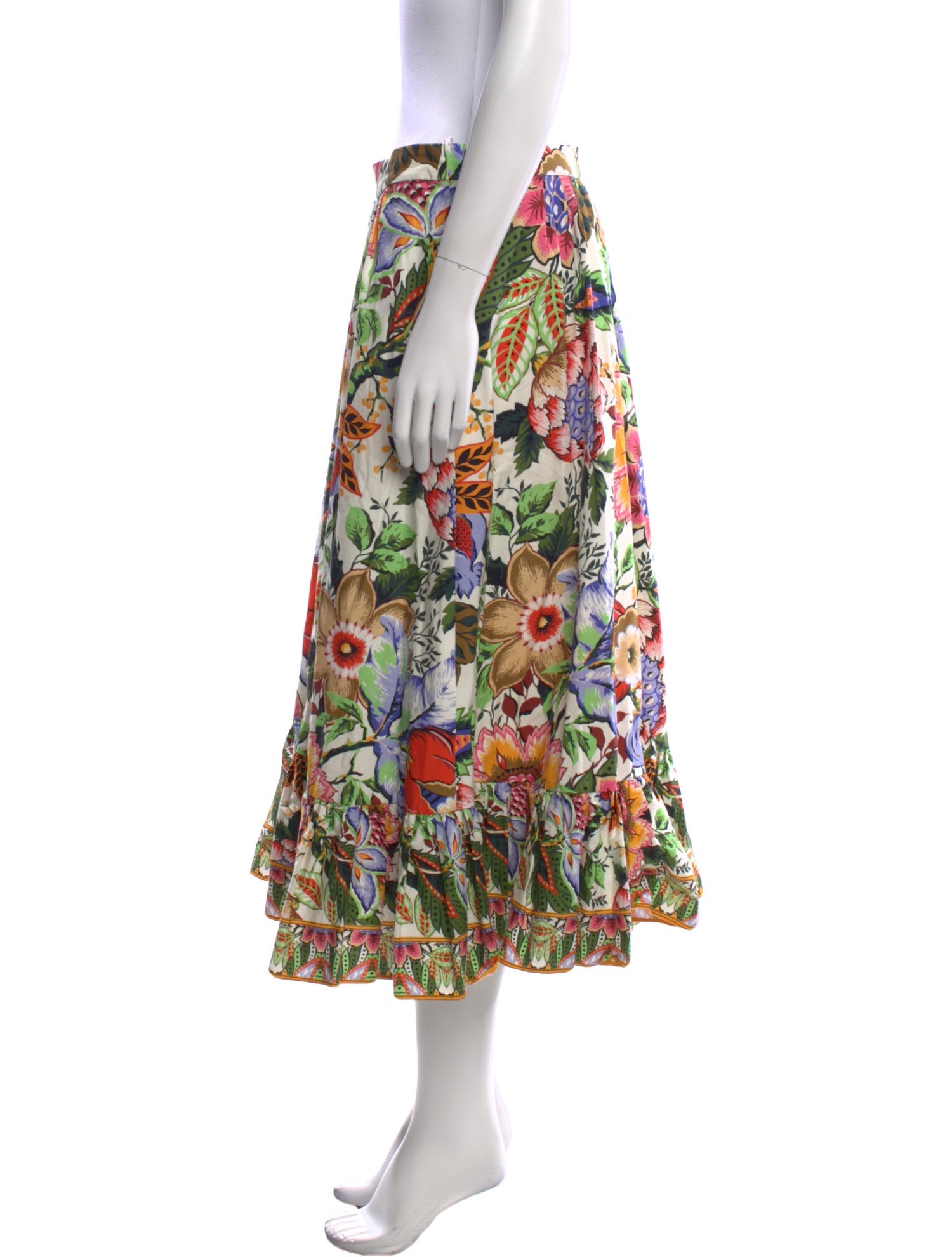 Etro Floral Print Midi Length Skirt