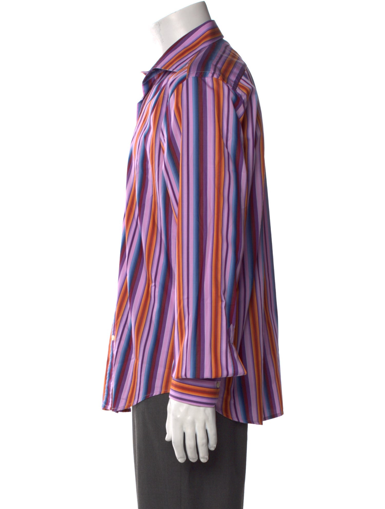 Etro Striped Long Sleeve Dress Shirt
