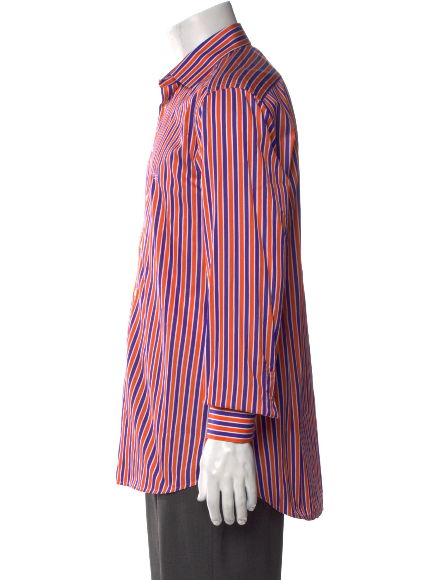 Etro Striped Long Sleeve Dress Shirt