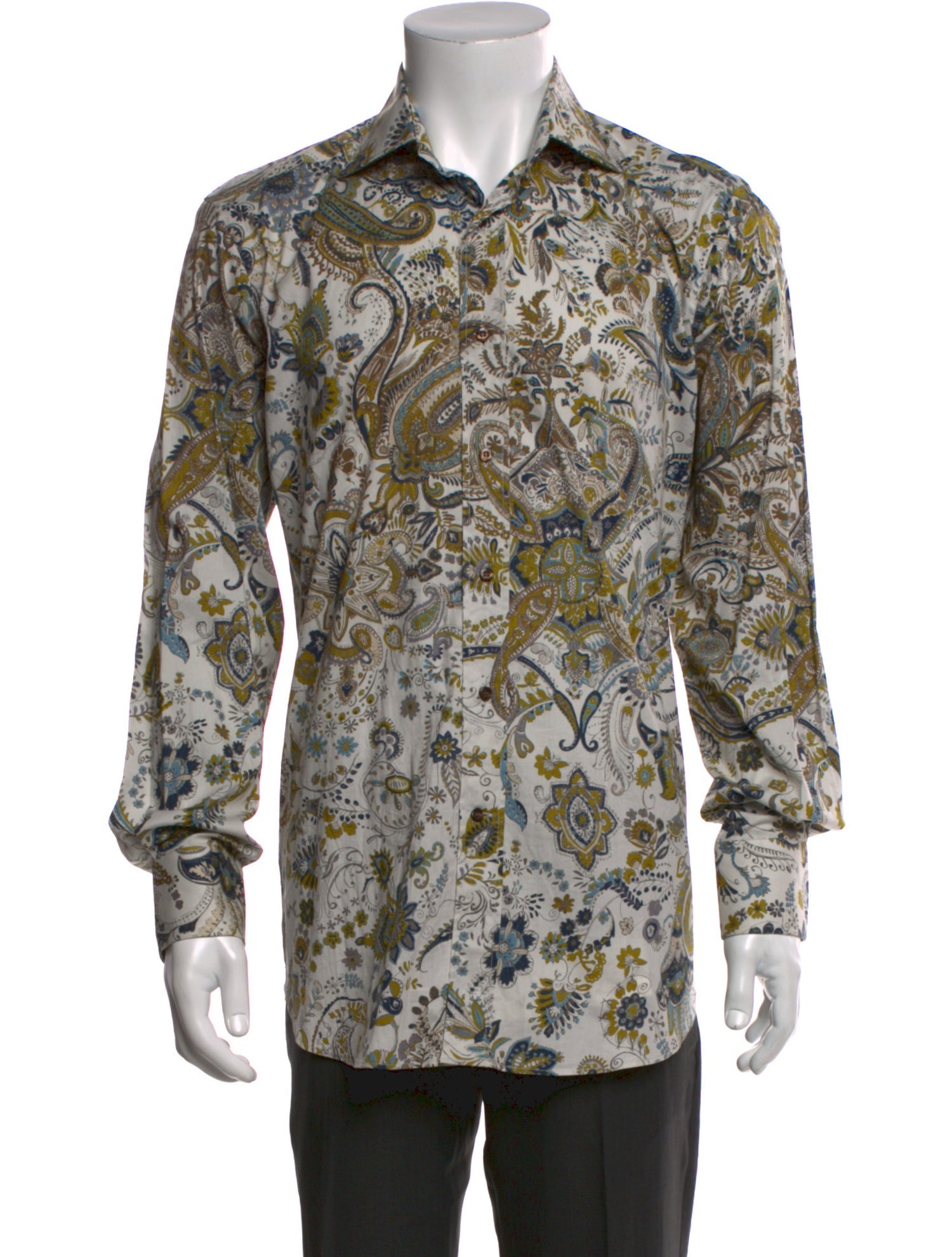 Etro Paisley Print Long Sleeve Dress Shirt