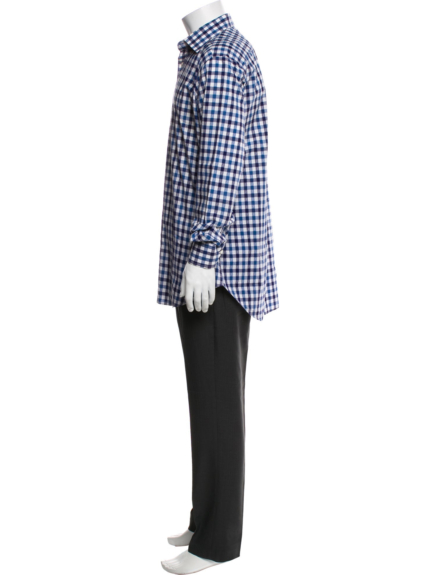 Etro Plaid Print Long Sleeve Shirt