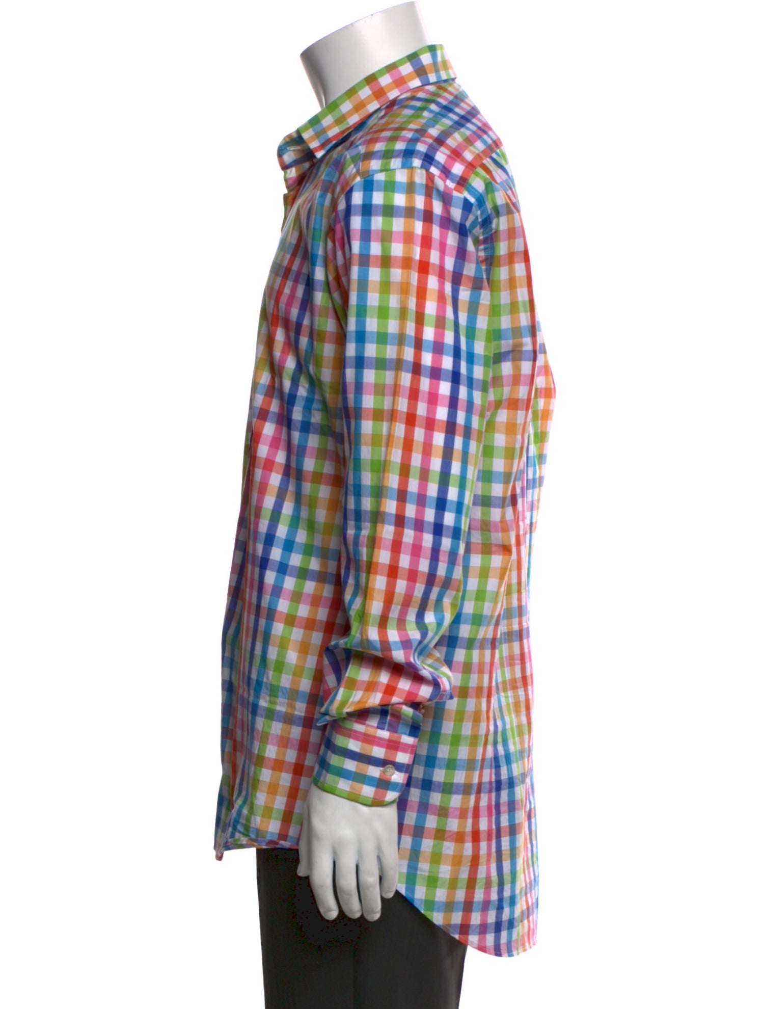 Etro Plaid Print Long Sleeve Shirt