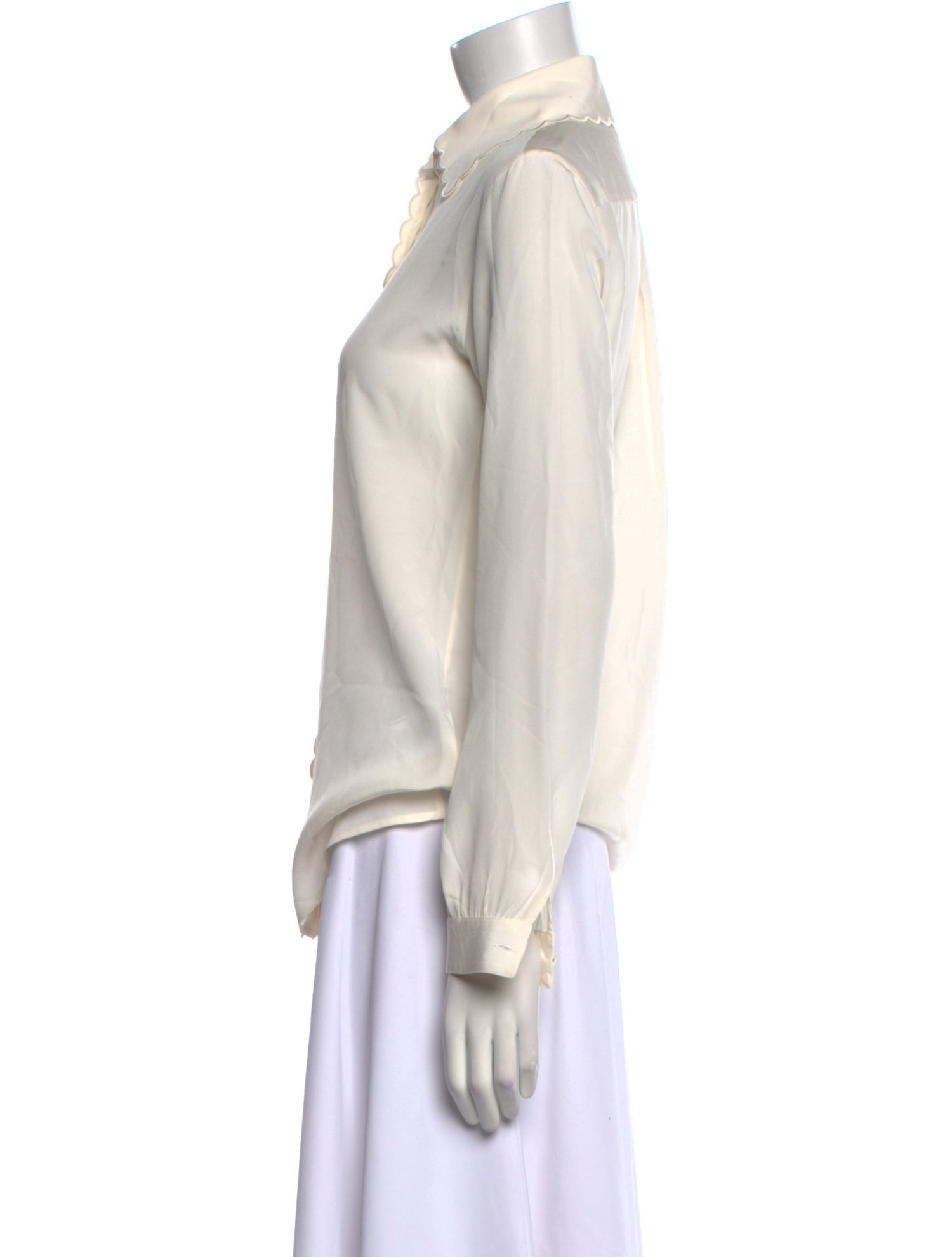 Etro Silk Long Sleeve Button-Up Top