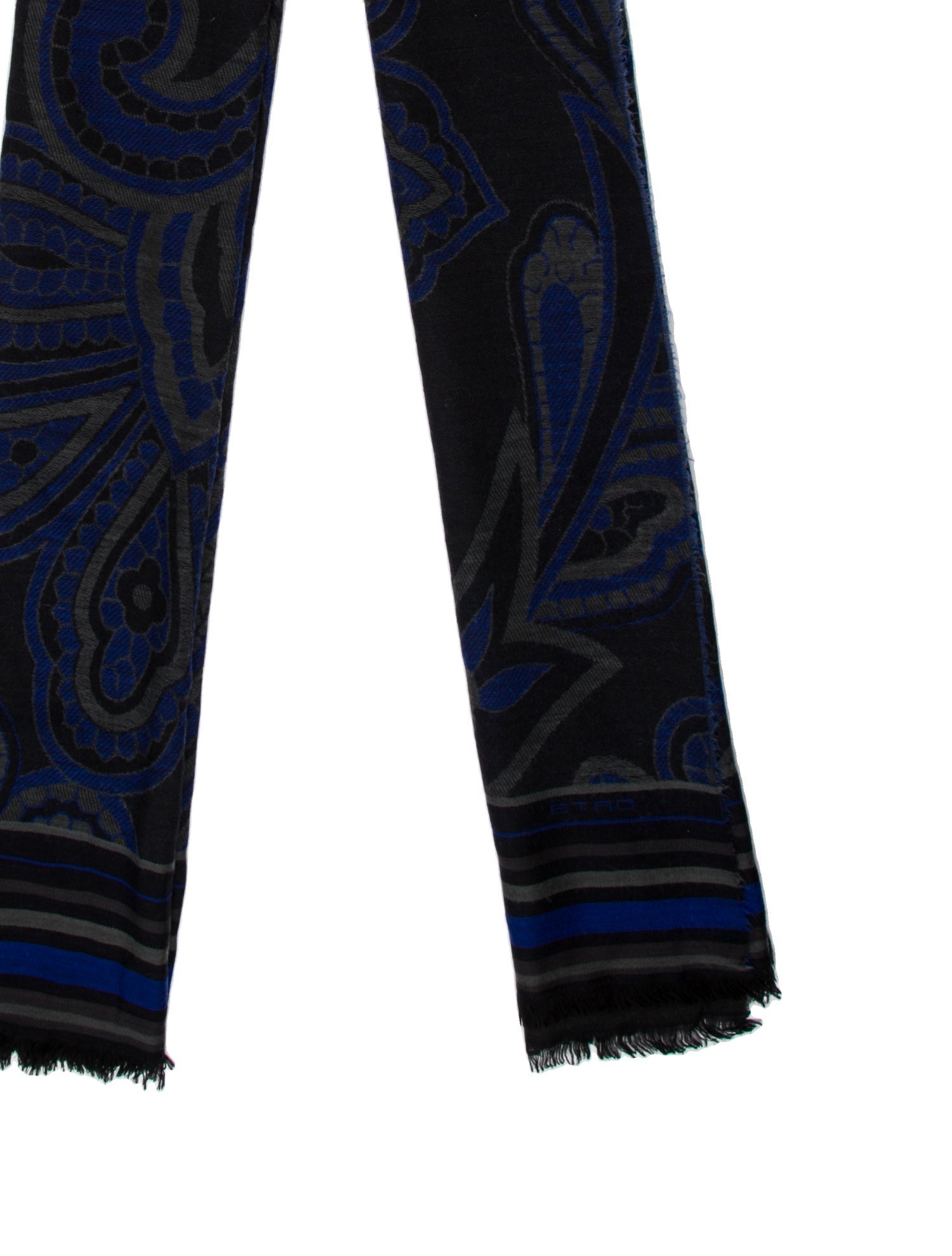 Etro Cashmere Paisley Print Scarf