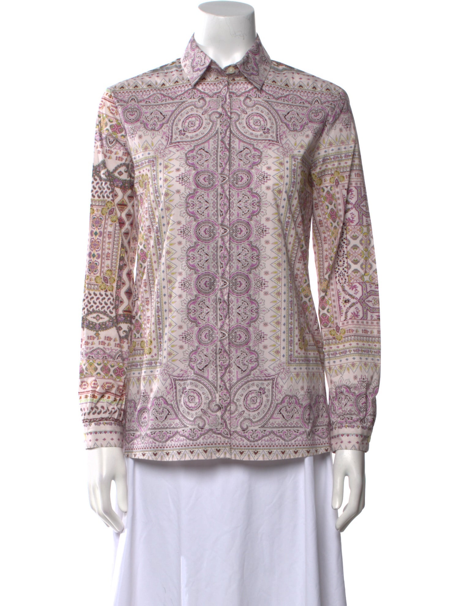 Etro Paisley Print Long Sleeve Button-Up Top w/ Tags