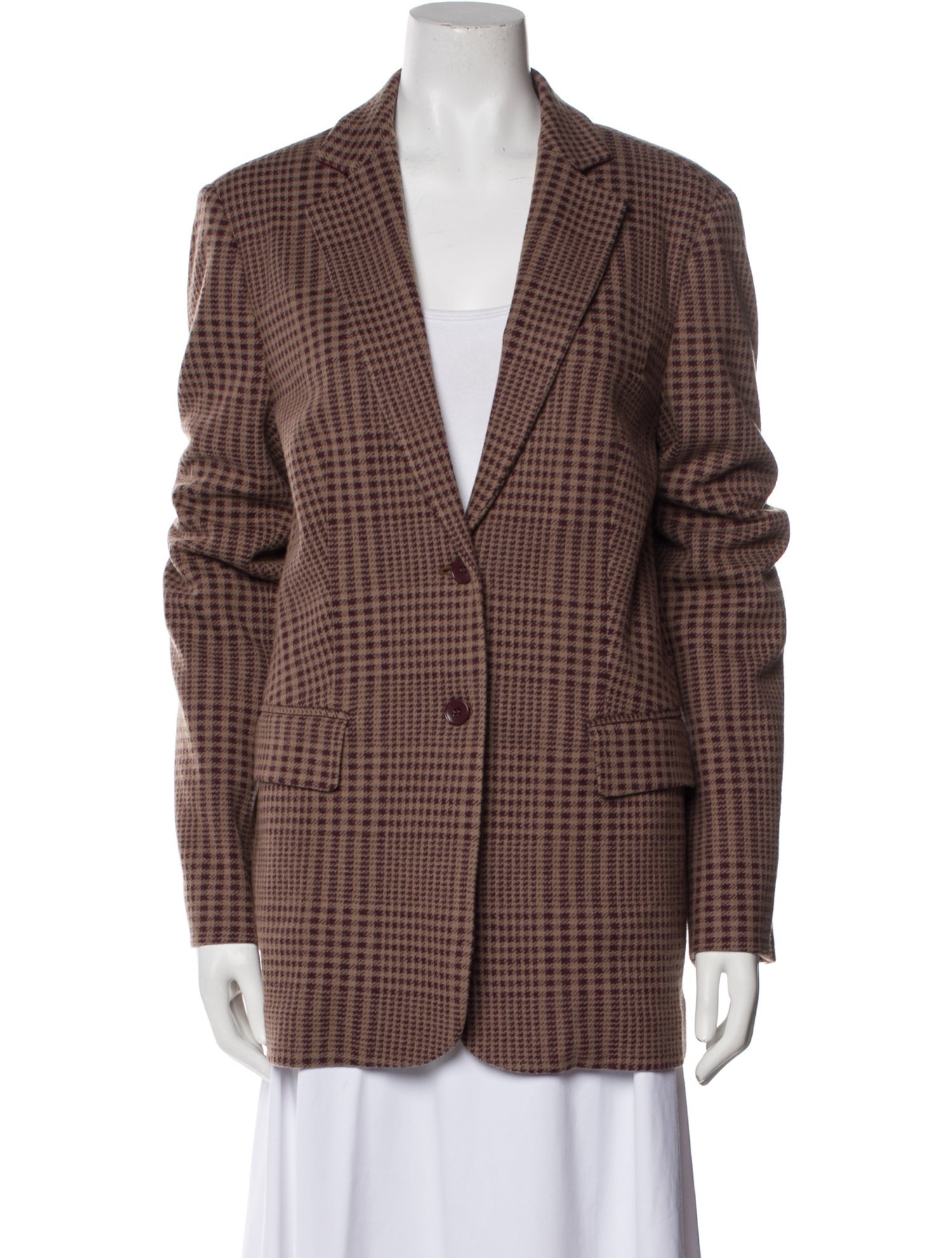Etro Wool Plaid Print Blazer