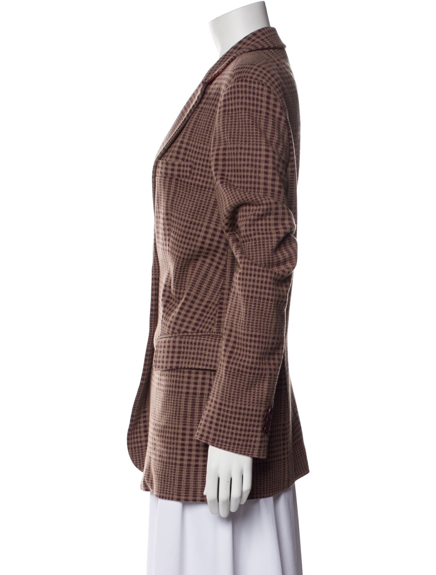 Etro Wool Plaid Print Blazer