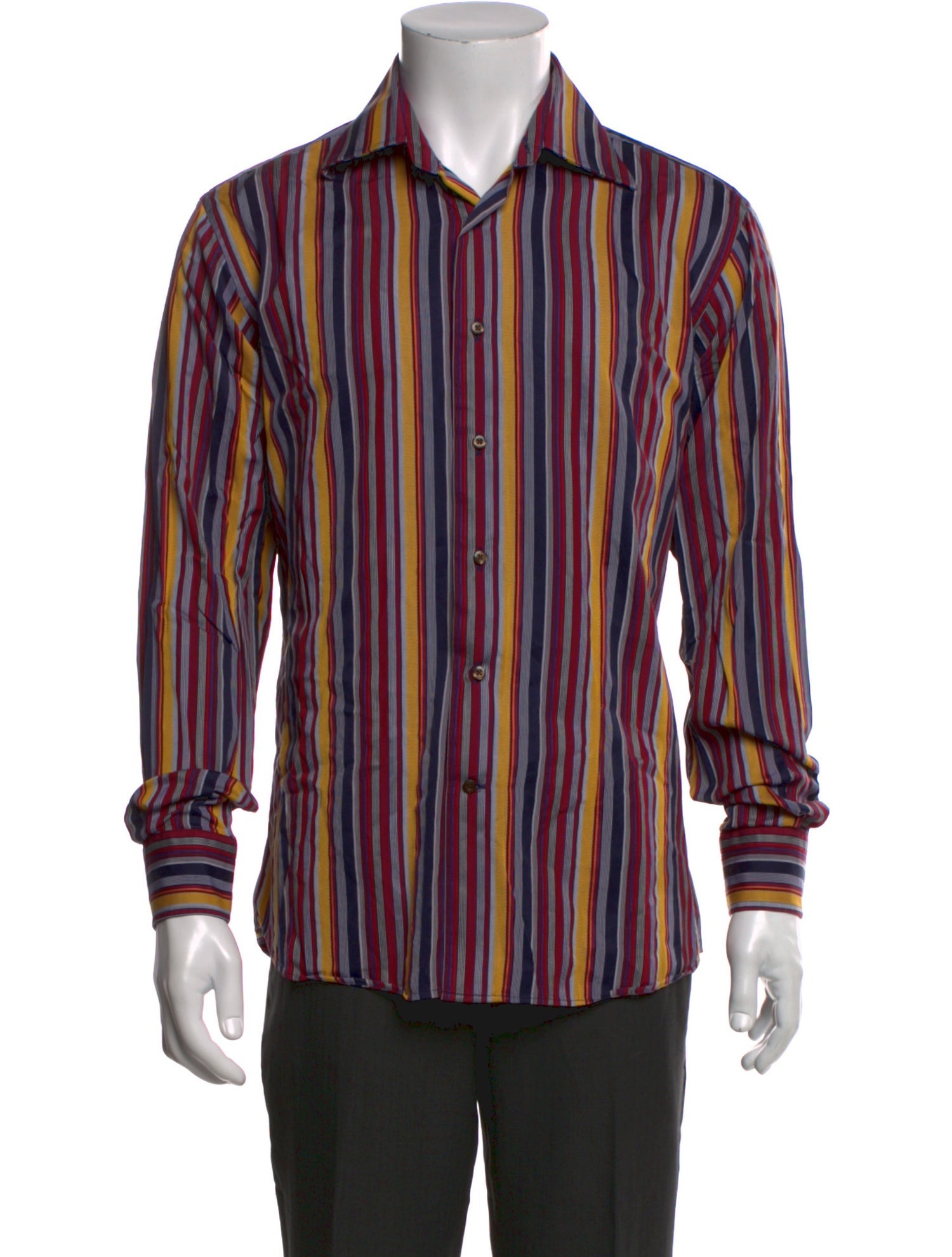 Etro Striped Long Sleeve Dress Shirt