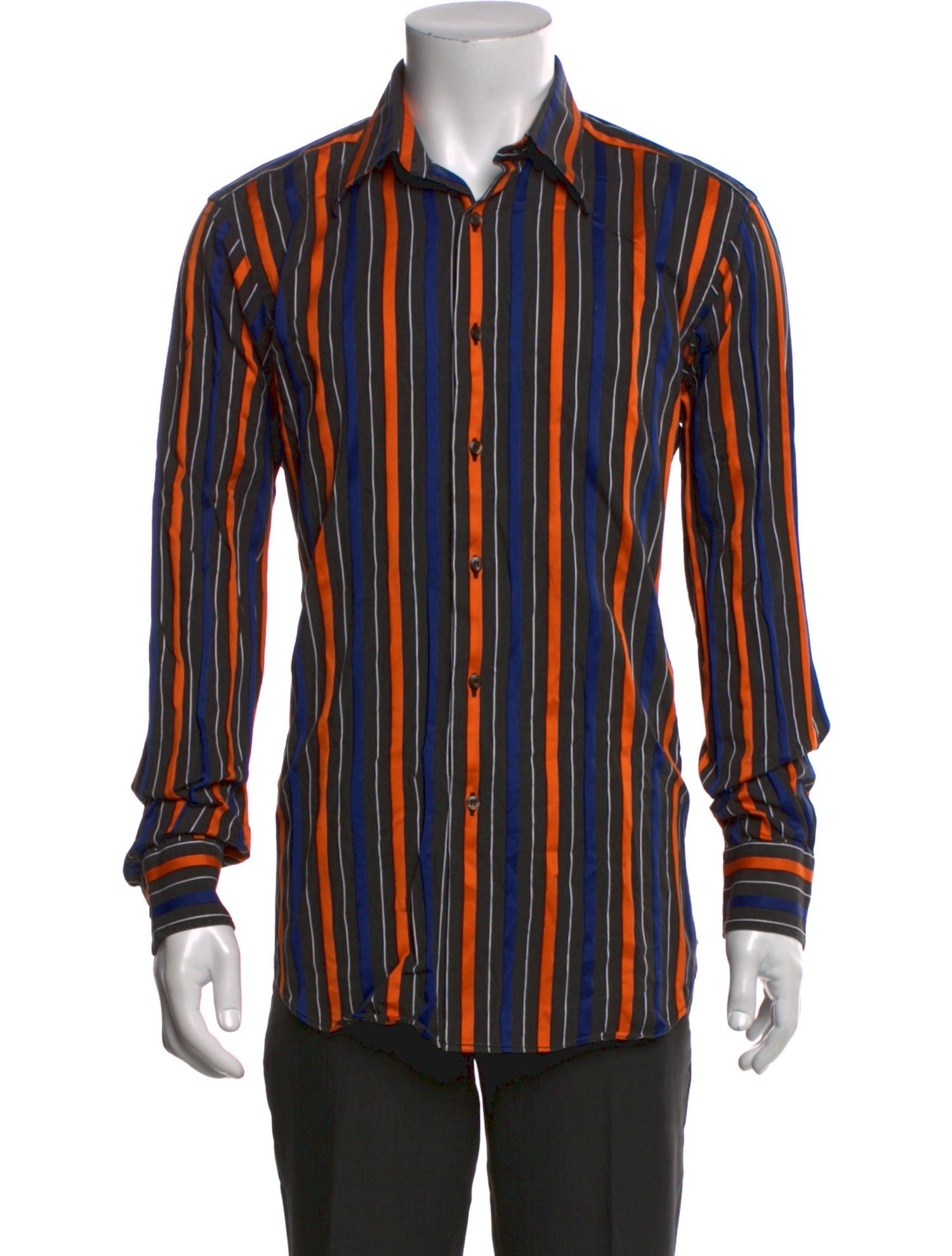 Etro Striped Long Sleeve Dress Shirt