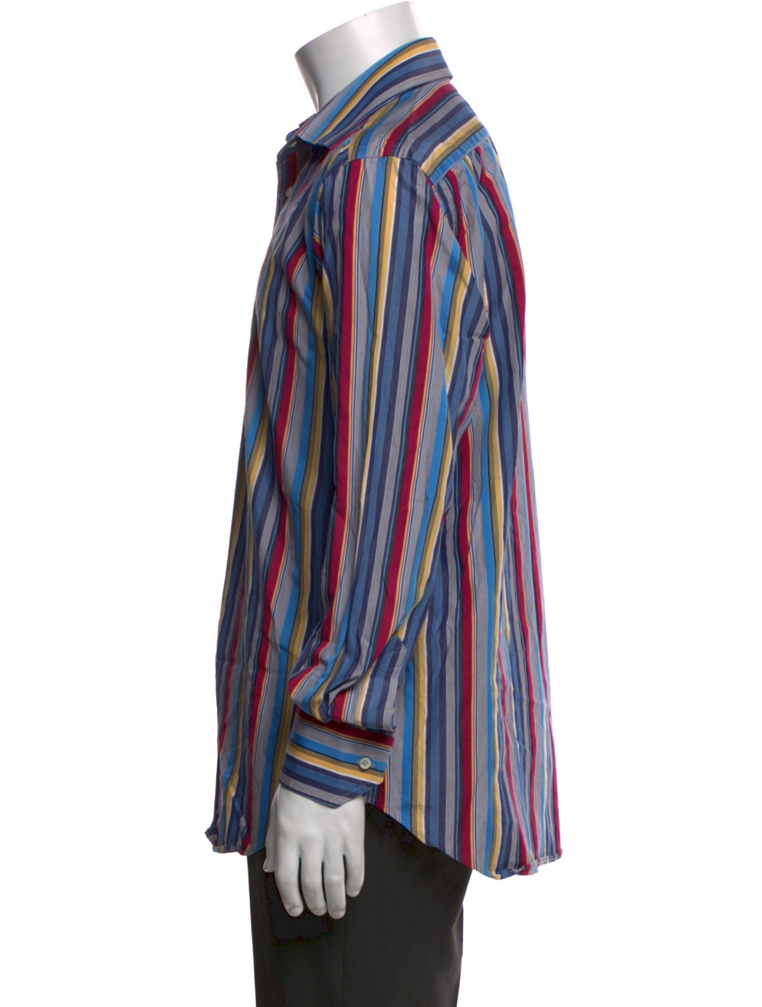 Etro Striped Long Sleeve Dress Shirt
