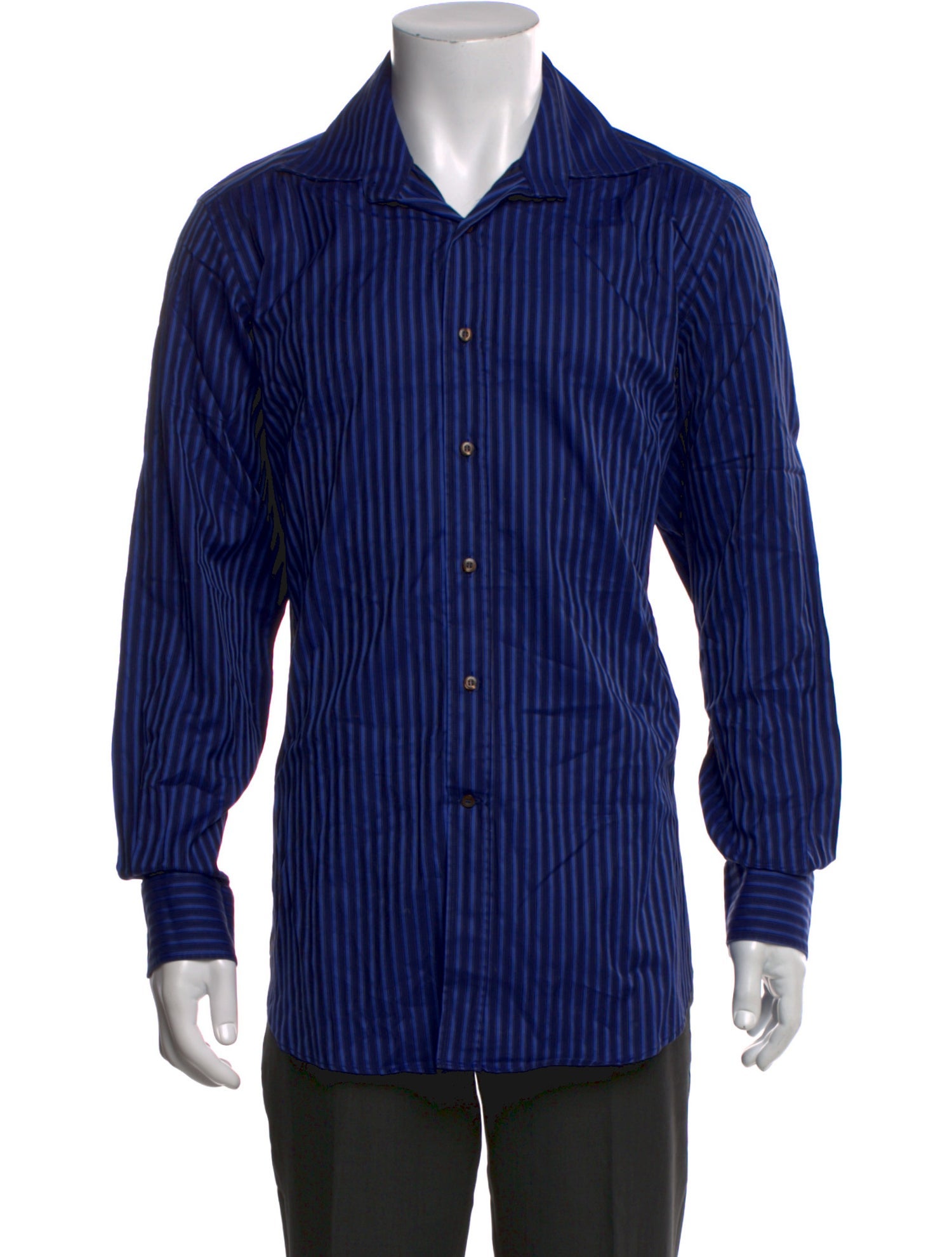 Etro Striped Long Sleeve Dress Shirt