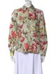 Etro Silk Floral Print Button-Up Top