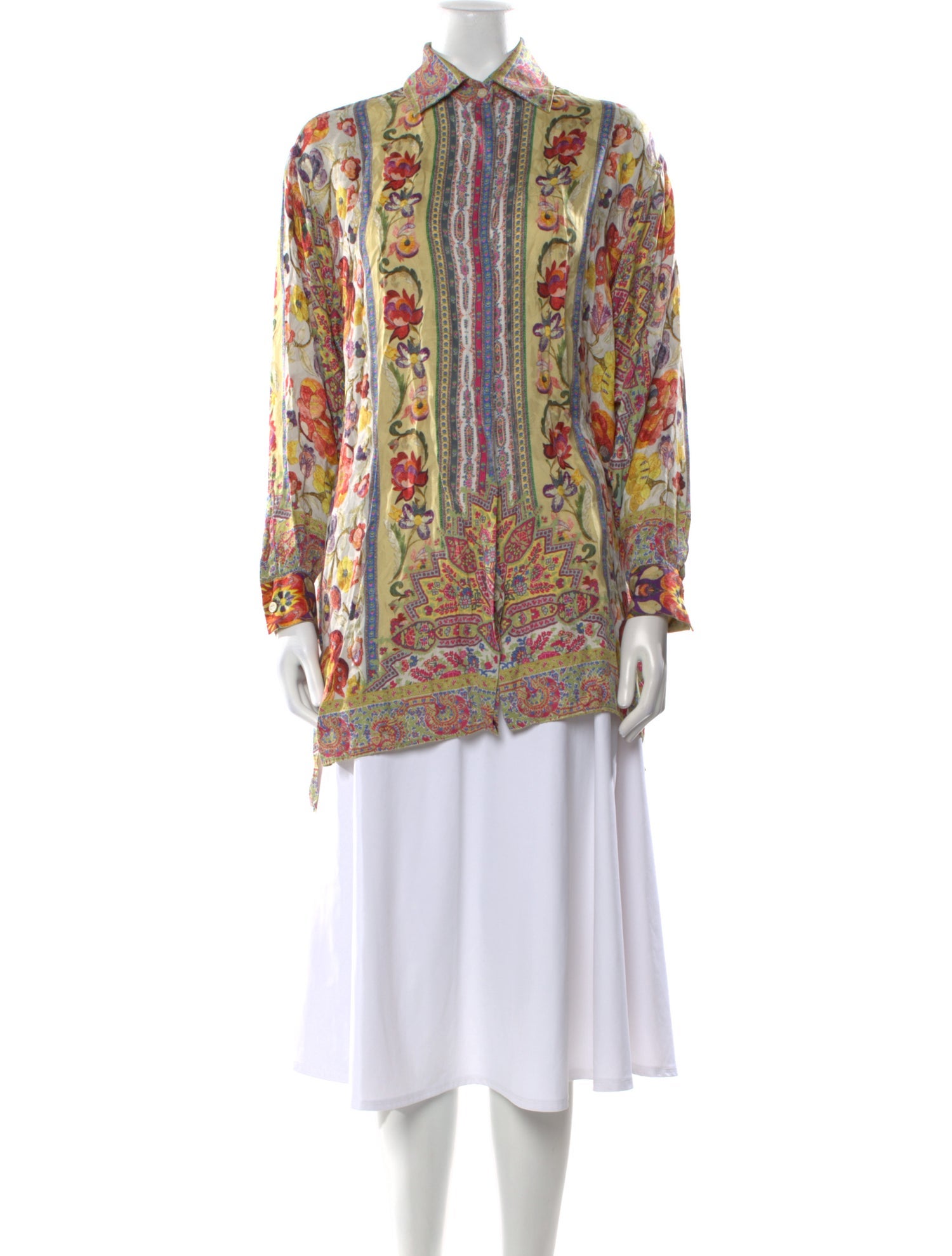 Etro Paisley Print Mock Neck Tunic