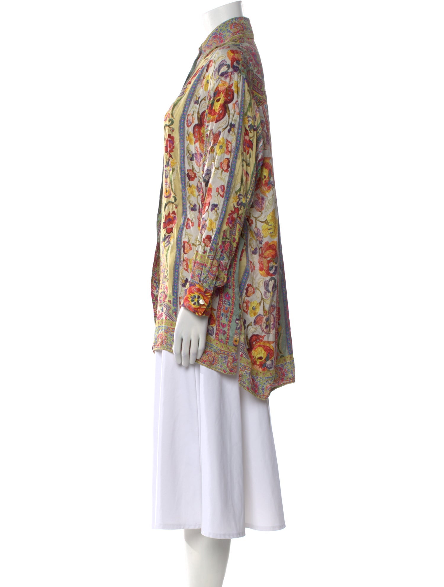 Etro Paisley Print Mock Neck Tunic