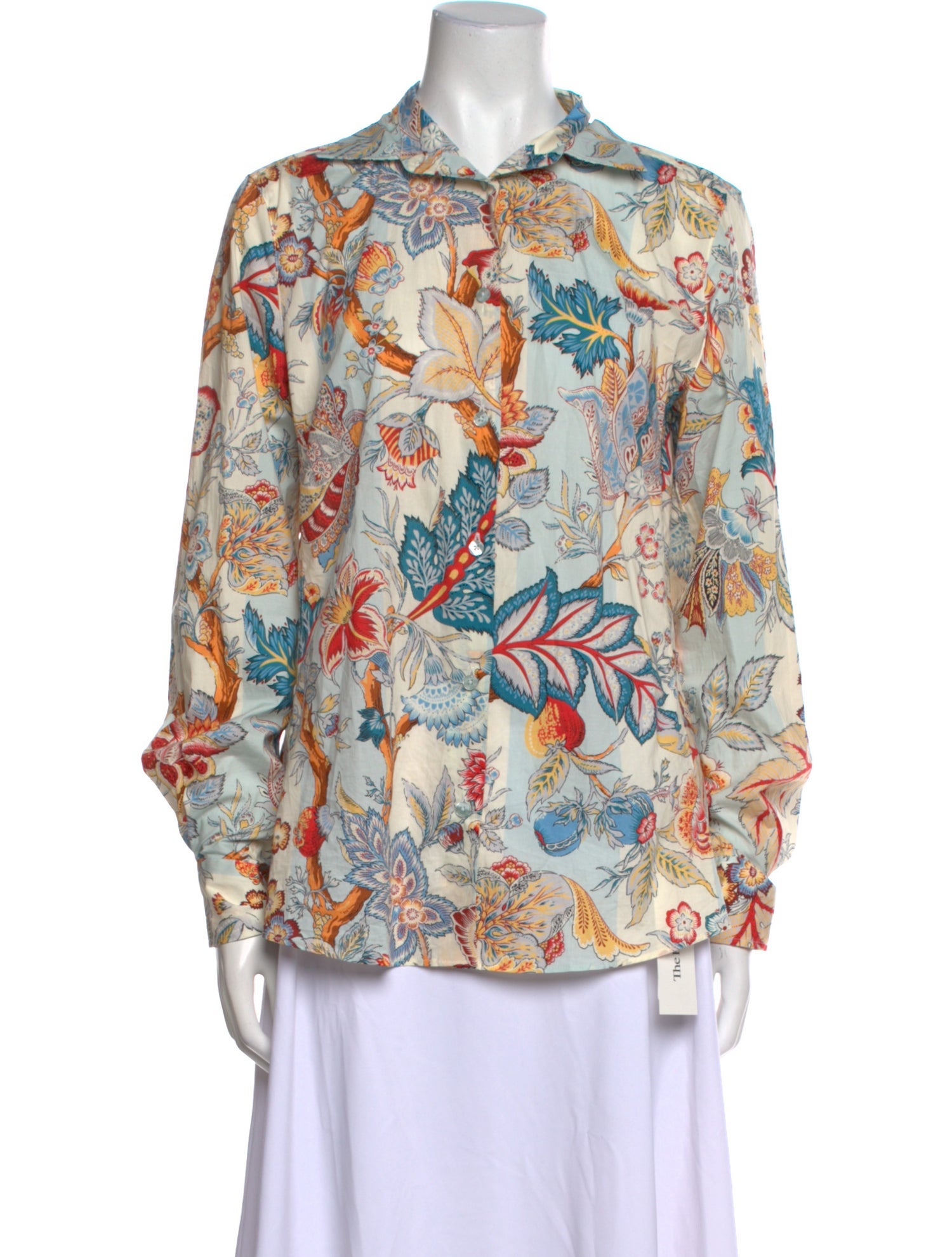 Etro Floral Print Long Sleeve Blouse