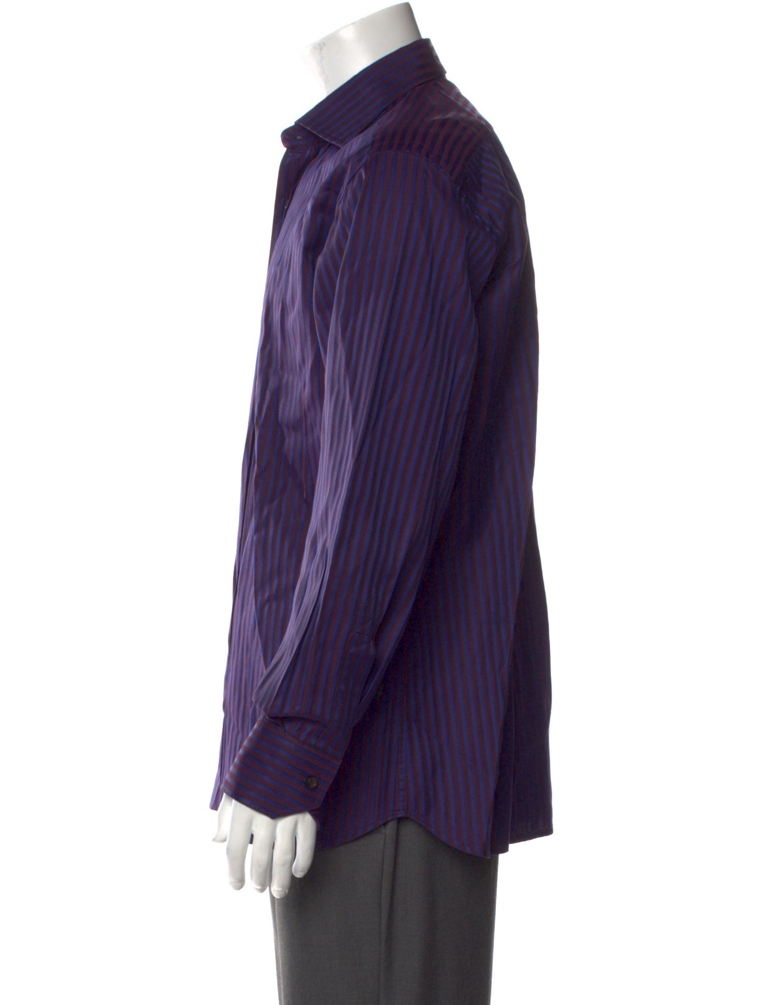 Etro Striped Long Sleeve Dress Shirt