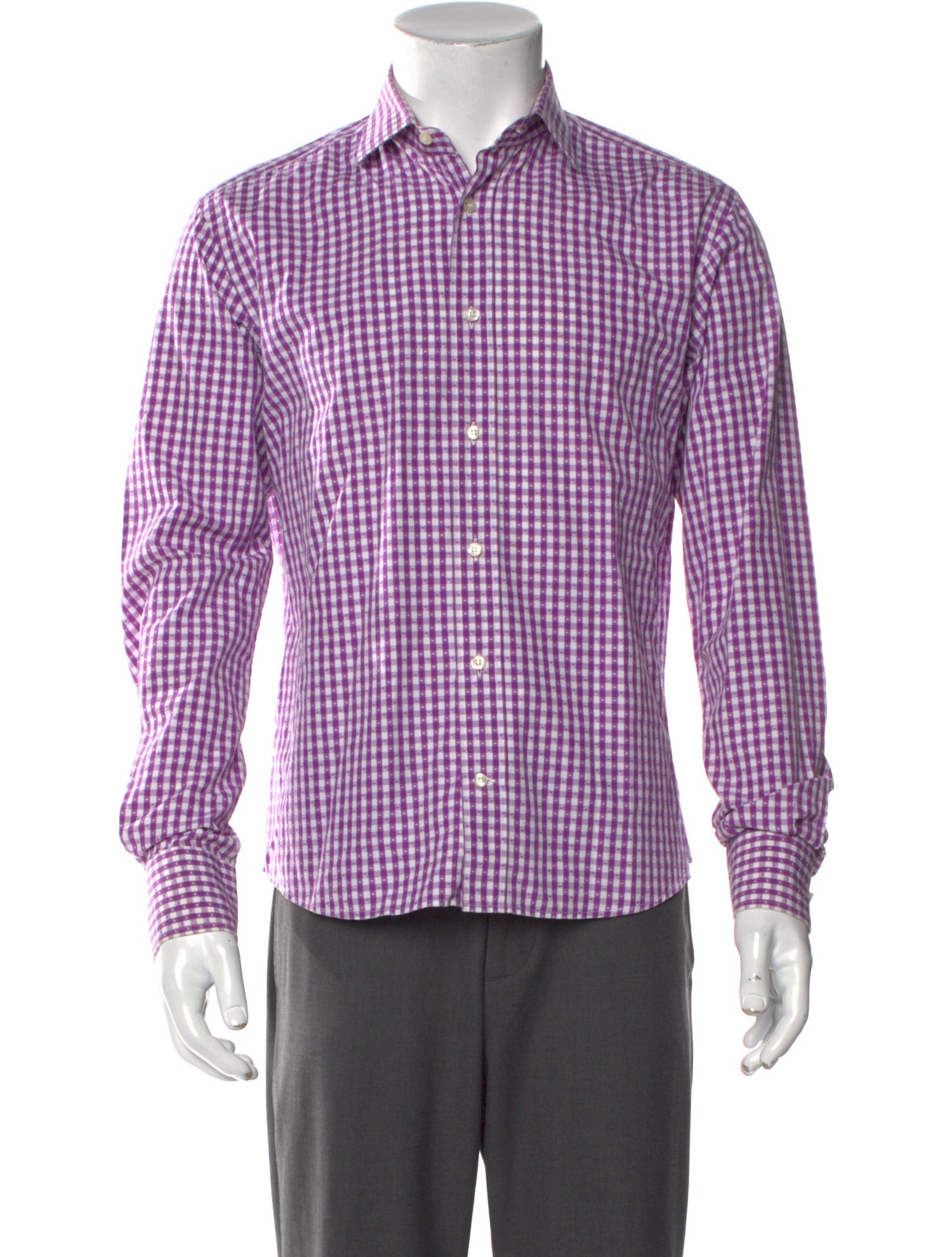 Etro Plaid Print Long Sleeve Shirt