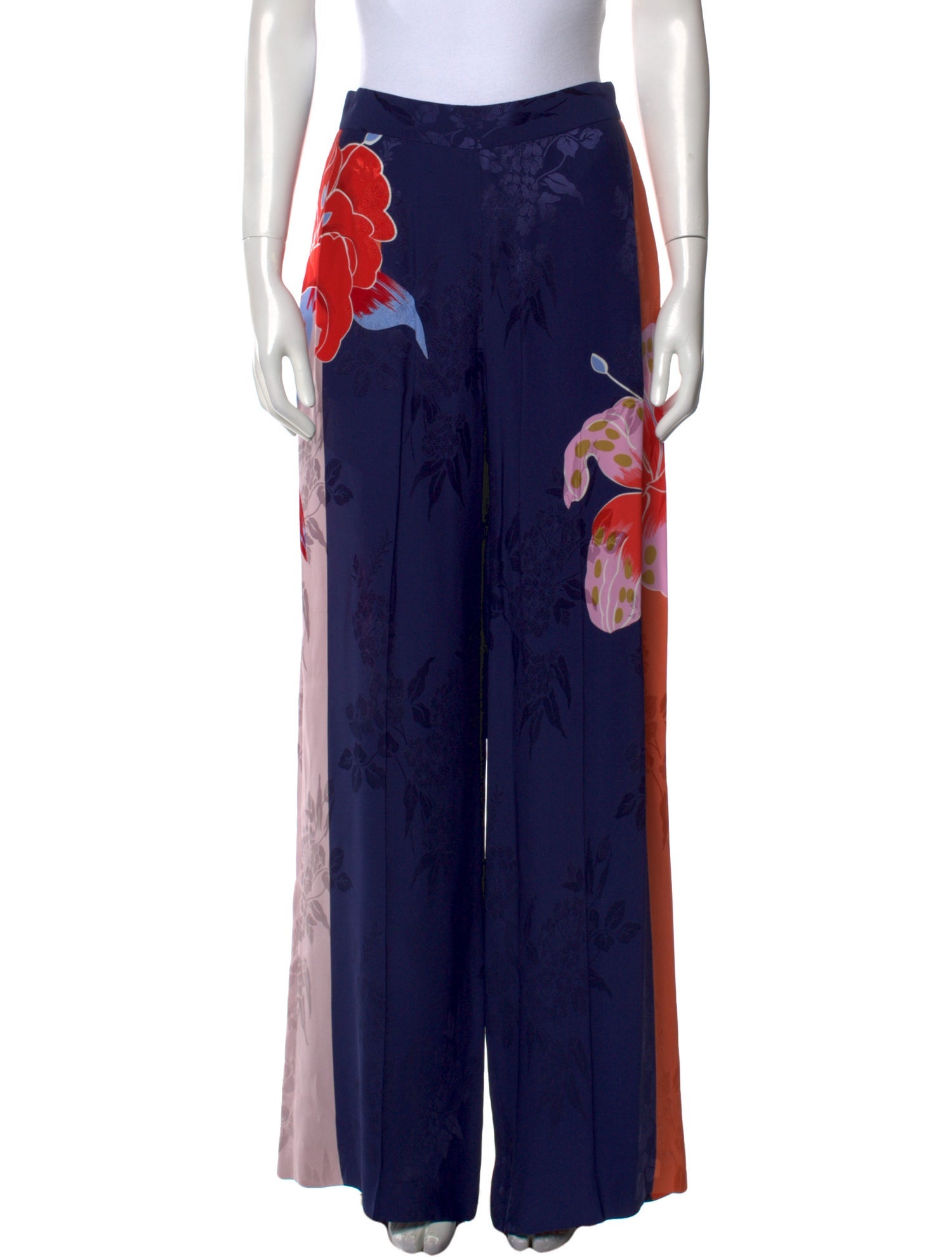 Etro Floral Print Wide Leg Pants