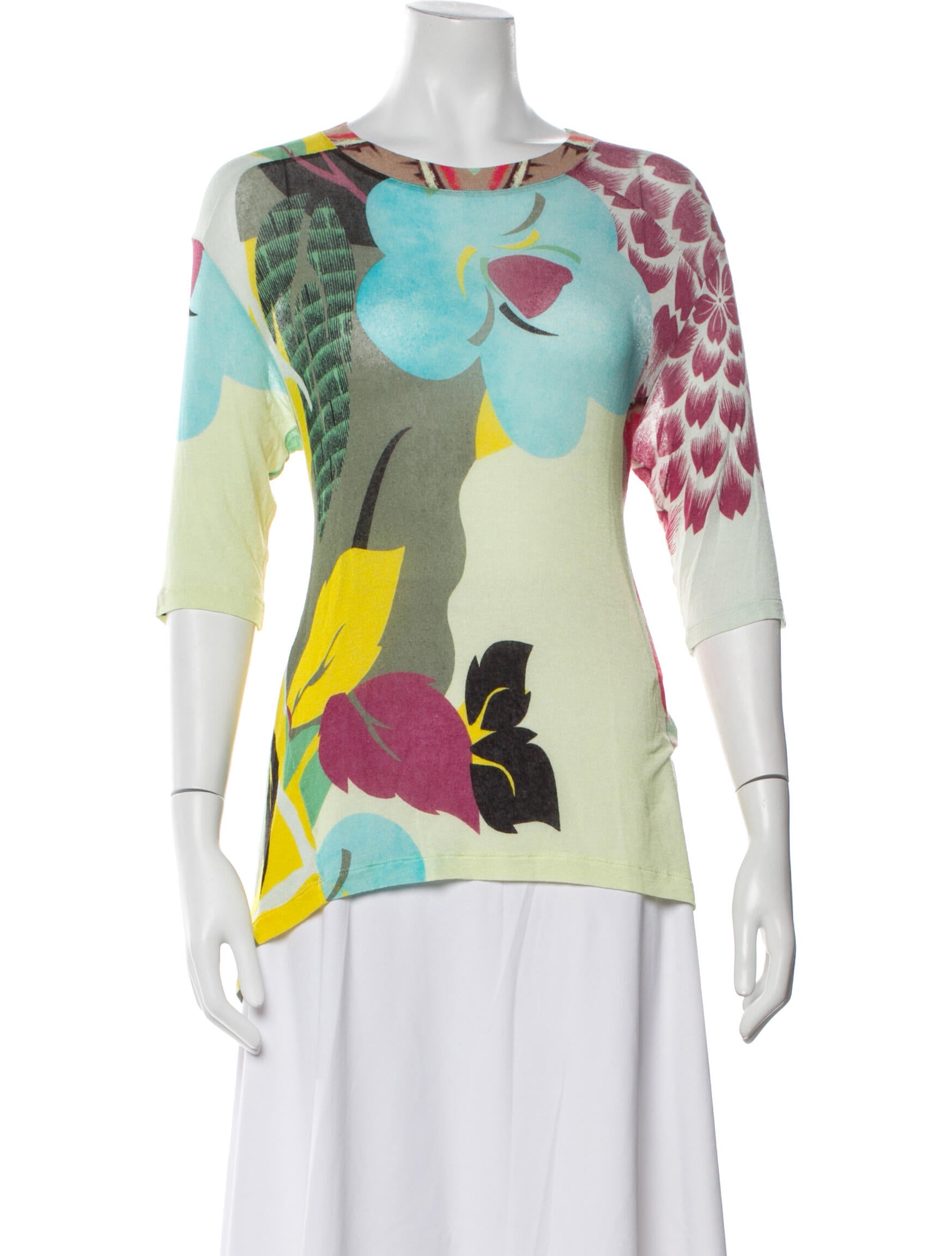 Etro Printed Bateau Neckline T-Shirt