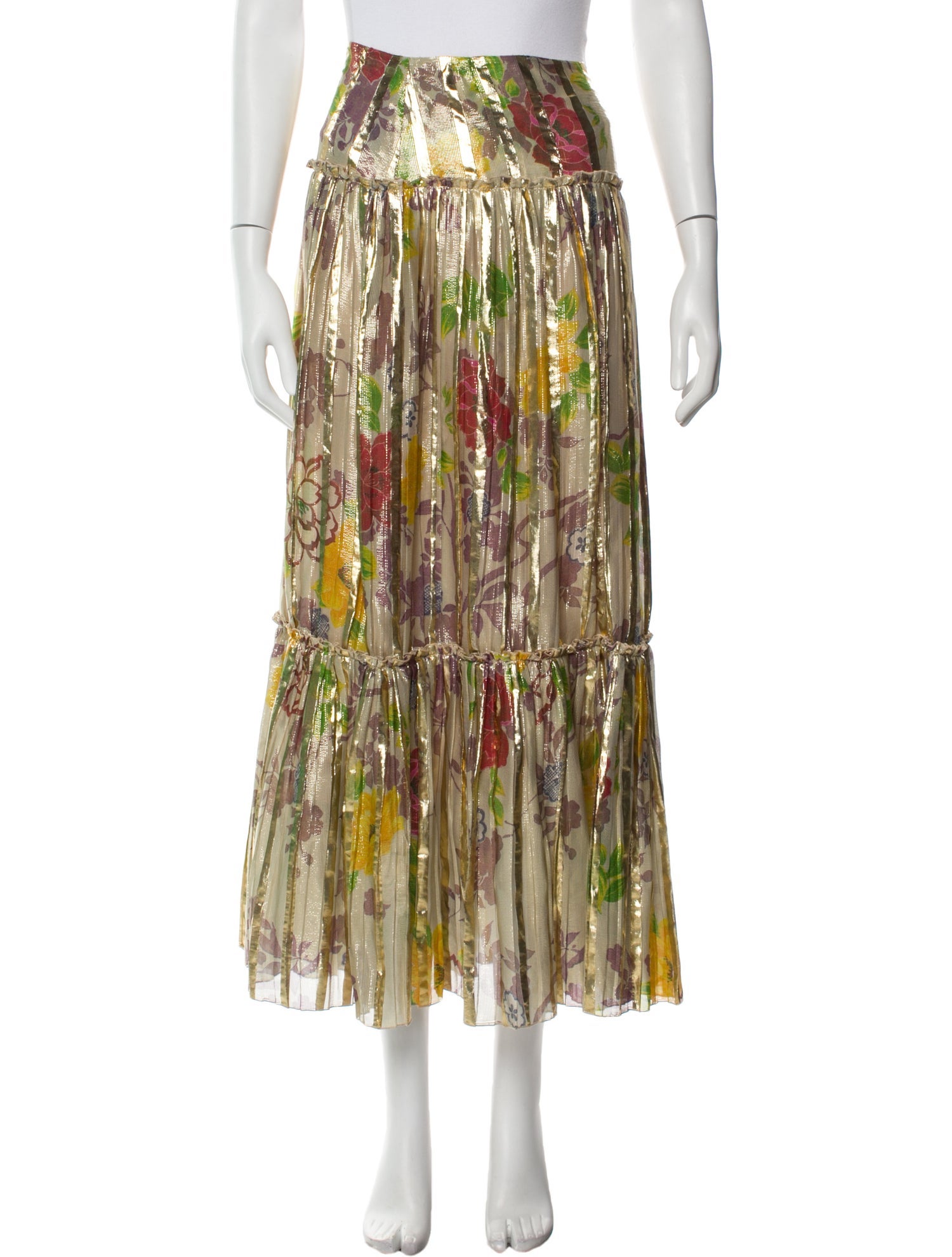 Etro Silk Midi Length Skirt