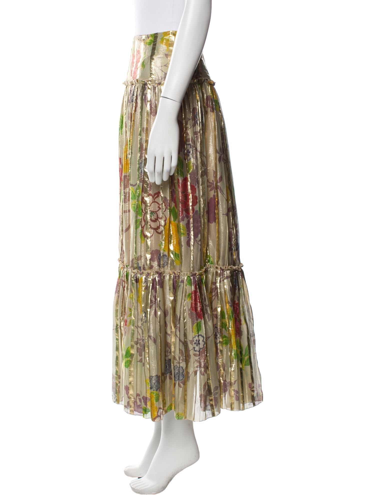 Etro Silk Midi Length Skirt