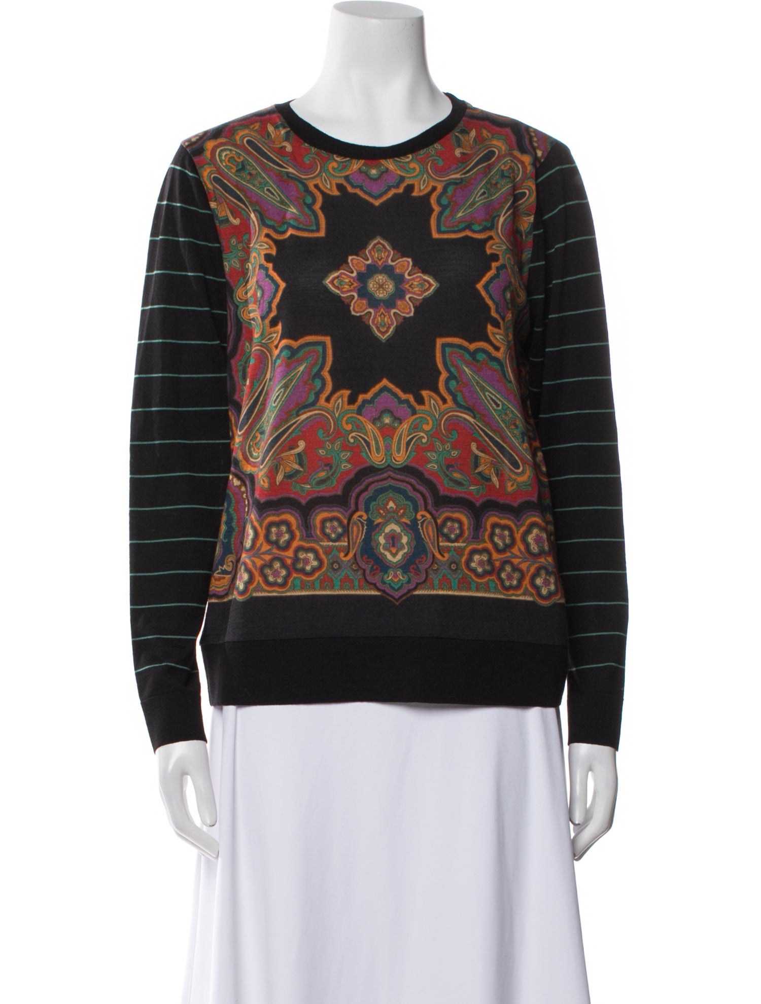 Etro Wool Printed Sweatshirt
