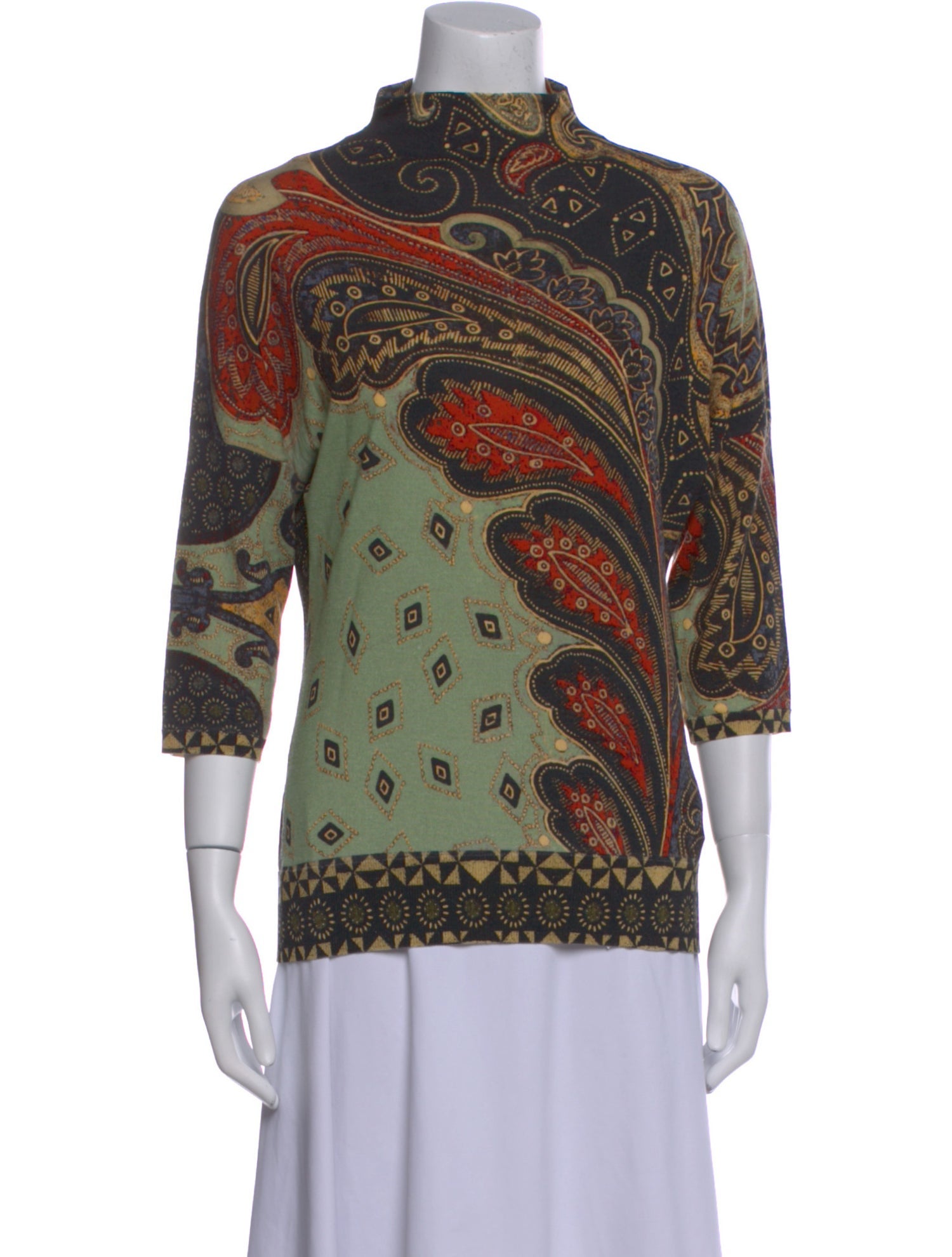 Etro Wool Paisley Print Tunic
