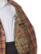 Etro Linen Plaid Print Blazer