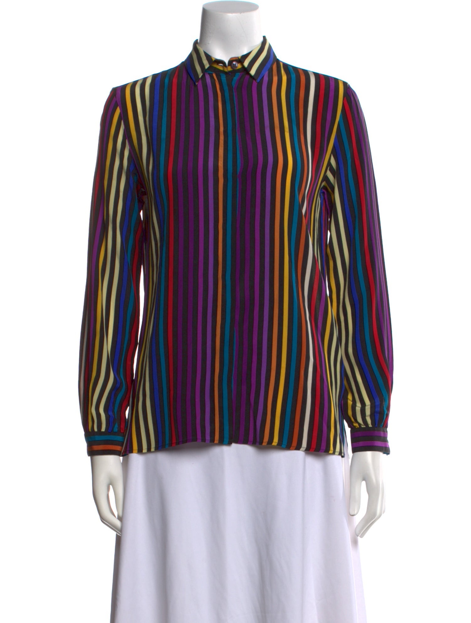 Etro Silk Striped Button-Up Top