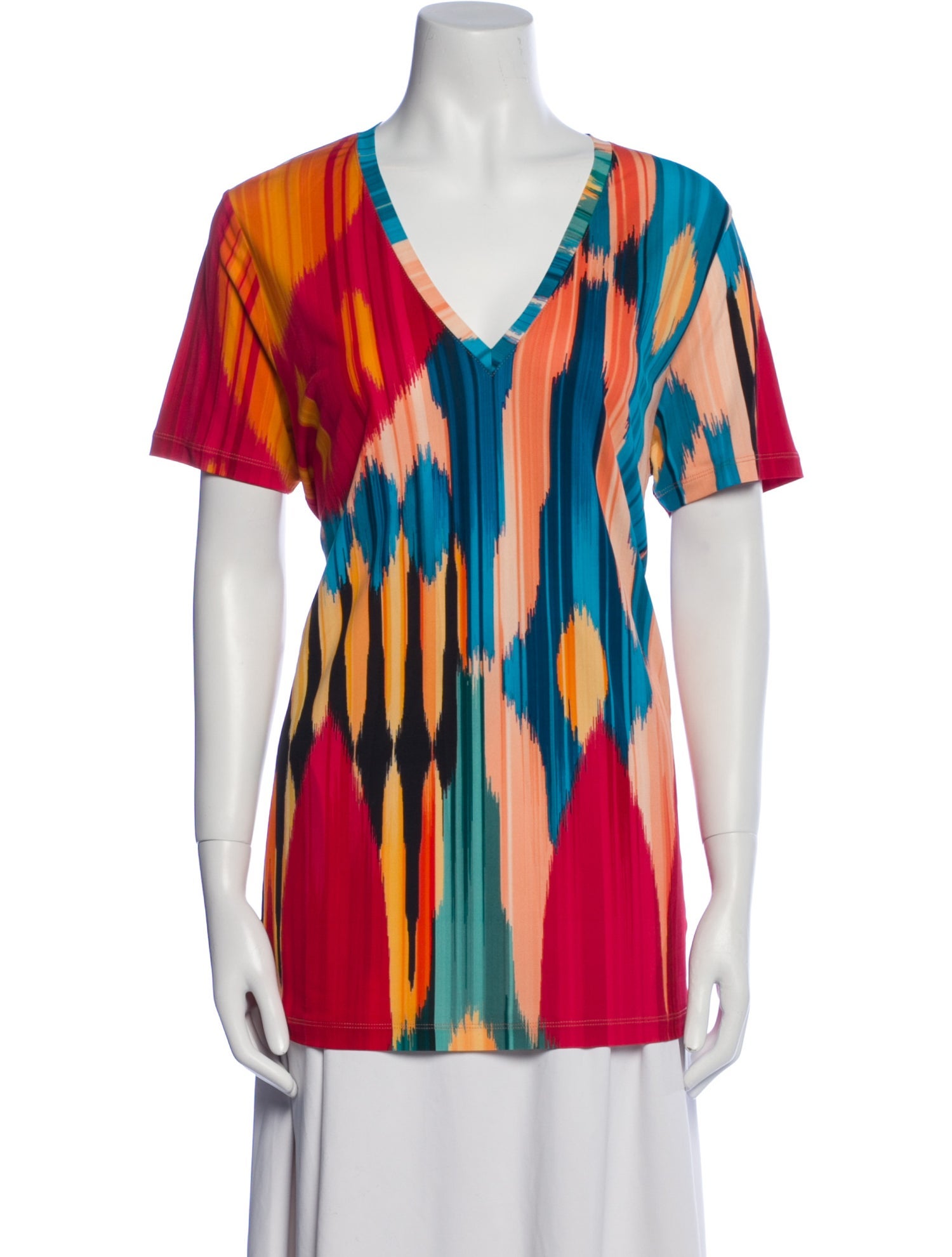 Etro Printed V-Neck Blouse w/ Tags