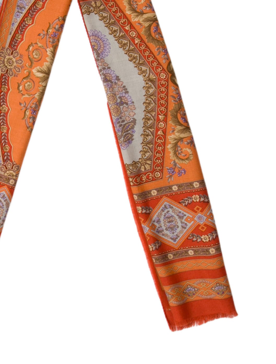 Etro Wool Floral Print Scarf