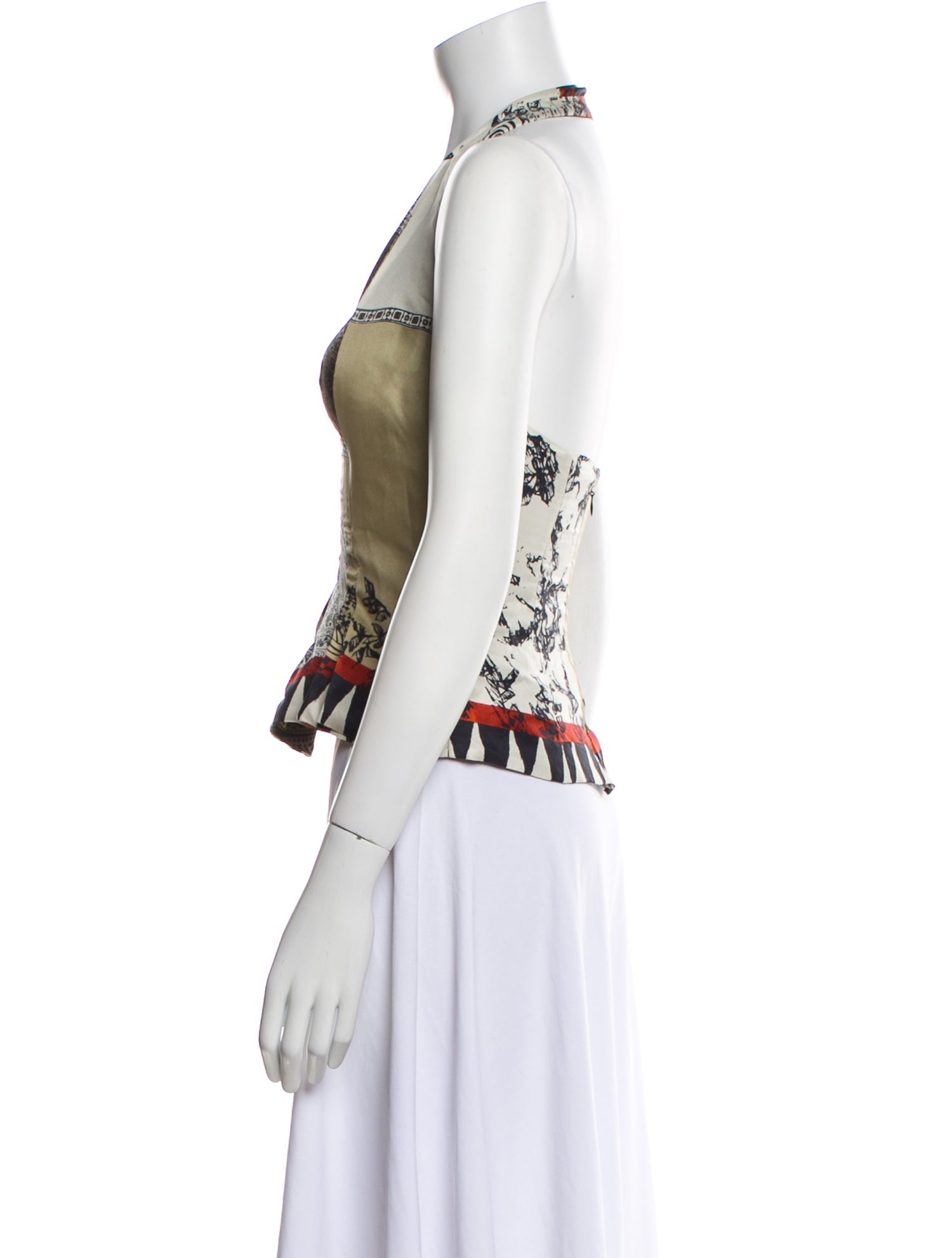 Etro Silk Printed Crop Top