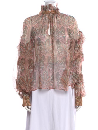 Etro Silk Paisley Print Blouse