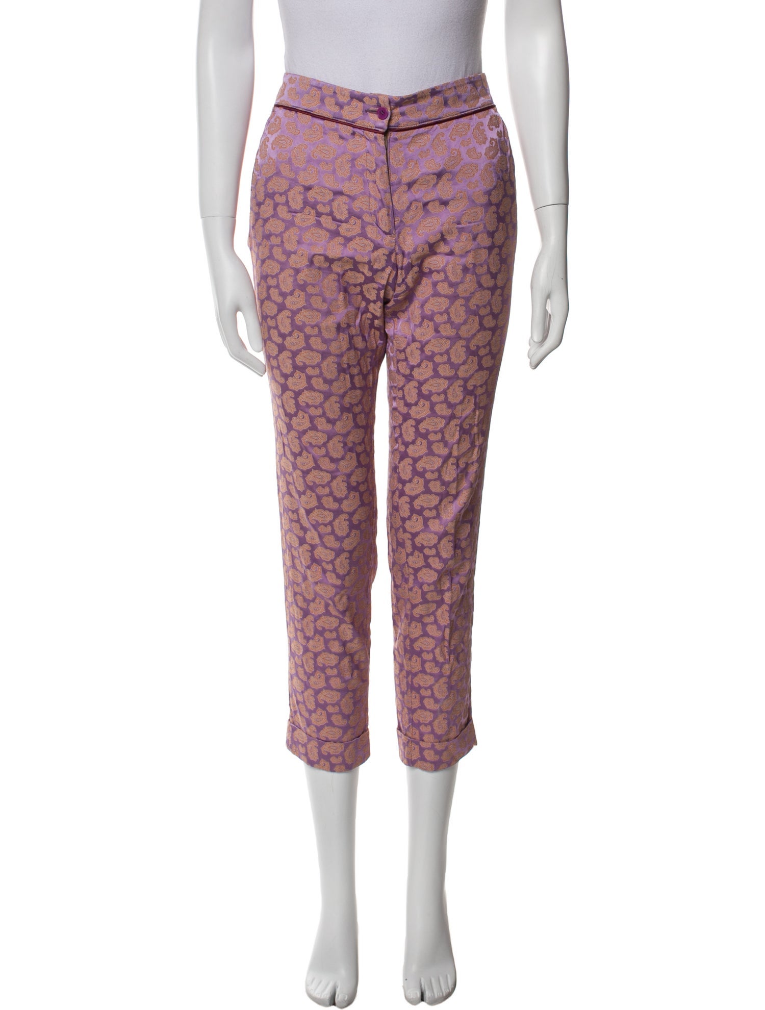 Etro Paisley Print Straight Leg Pants