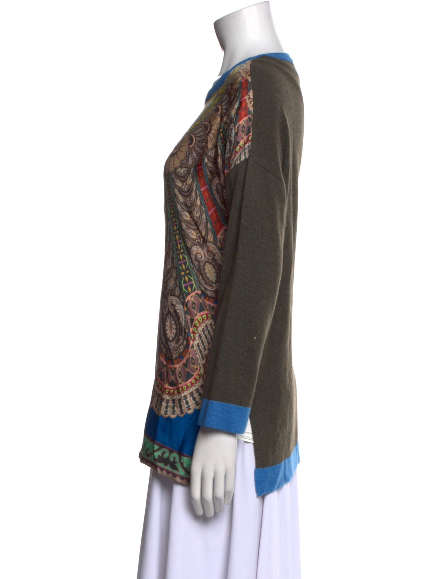 Etro Printed Bateau Neckline Tunic