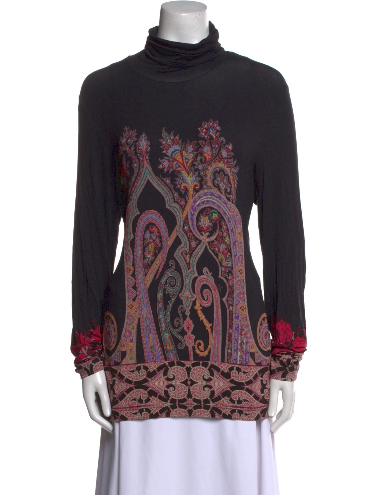 Etro Paisley Print Turtleneck Tunic