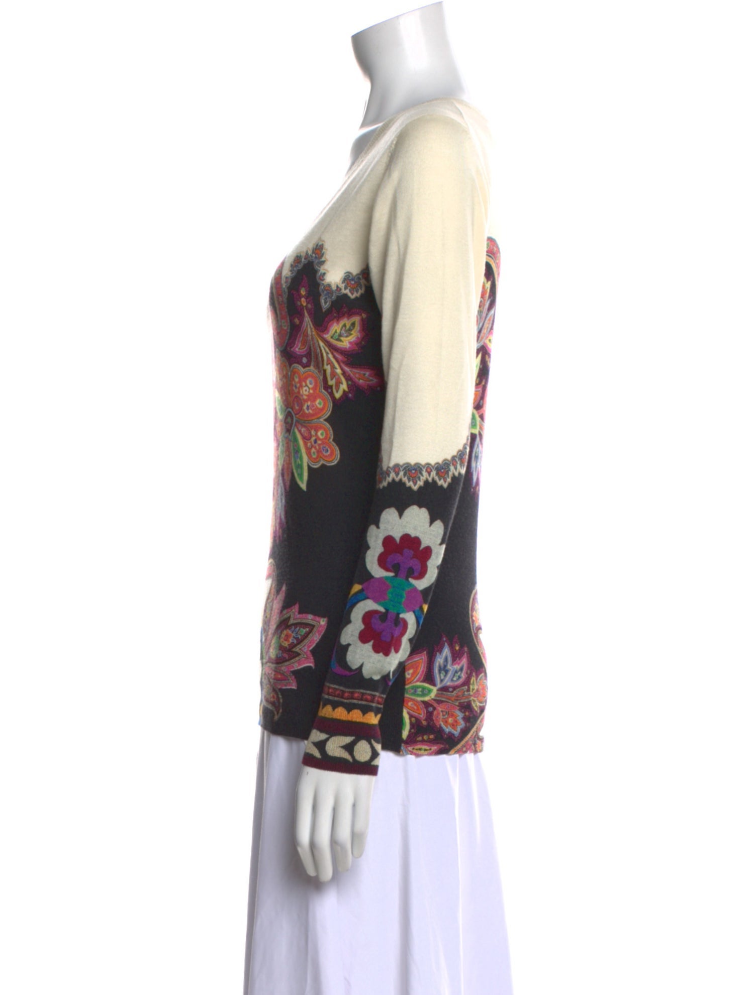 Etro Silk Paisley Print Sweater