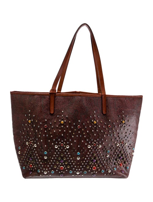 Etro Leather Top Handle Bag