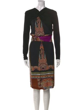 Etro Printed Knee-Length Dress