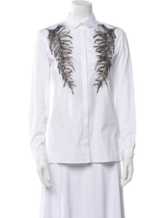 Etro Long Sleeve Button-Up Top