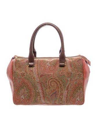 Etro Canvas Top Handle Bag