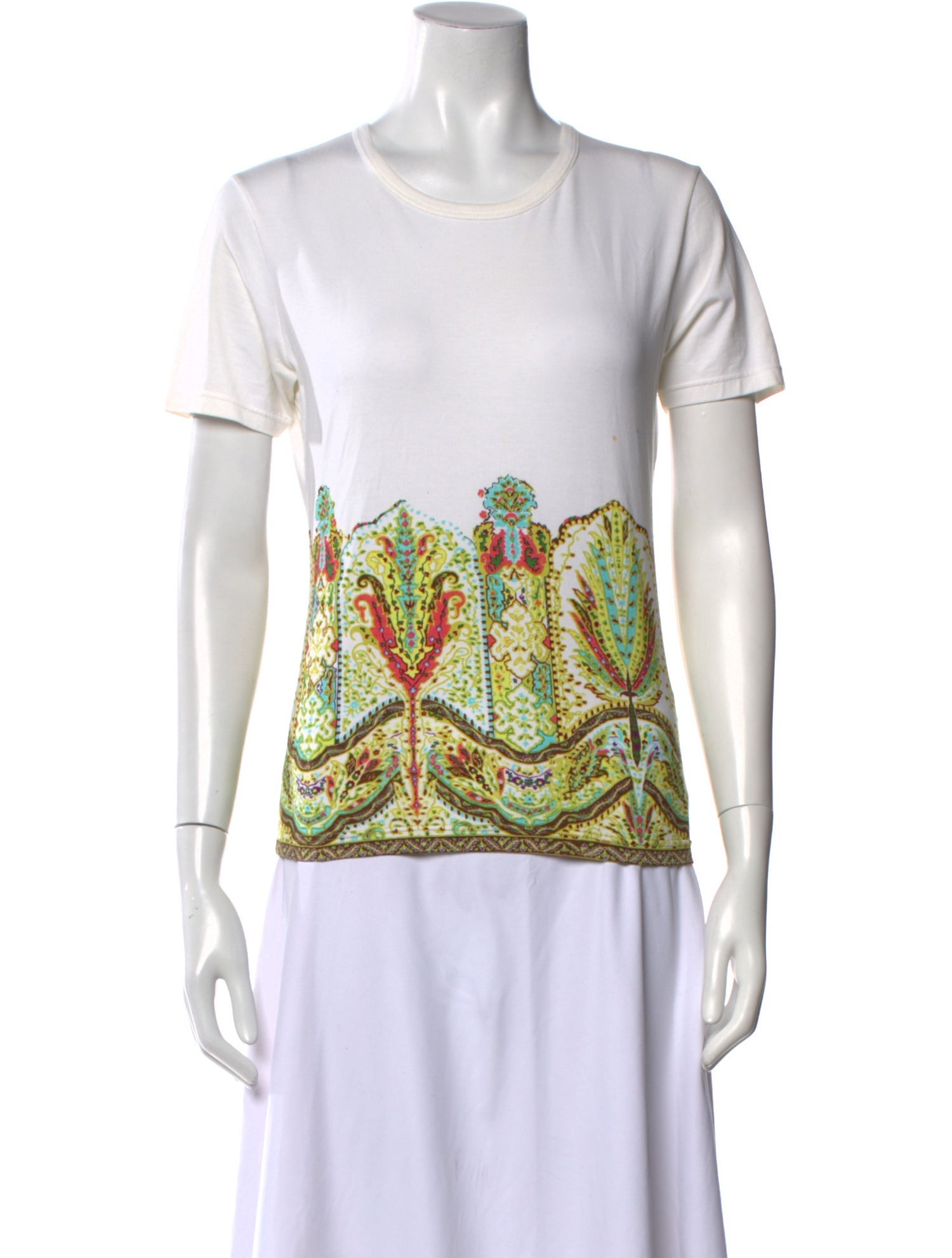 Etro Printed Crew Neck T-Shirt